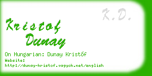 kristof dunay business card